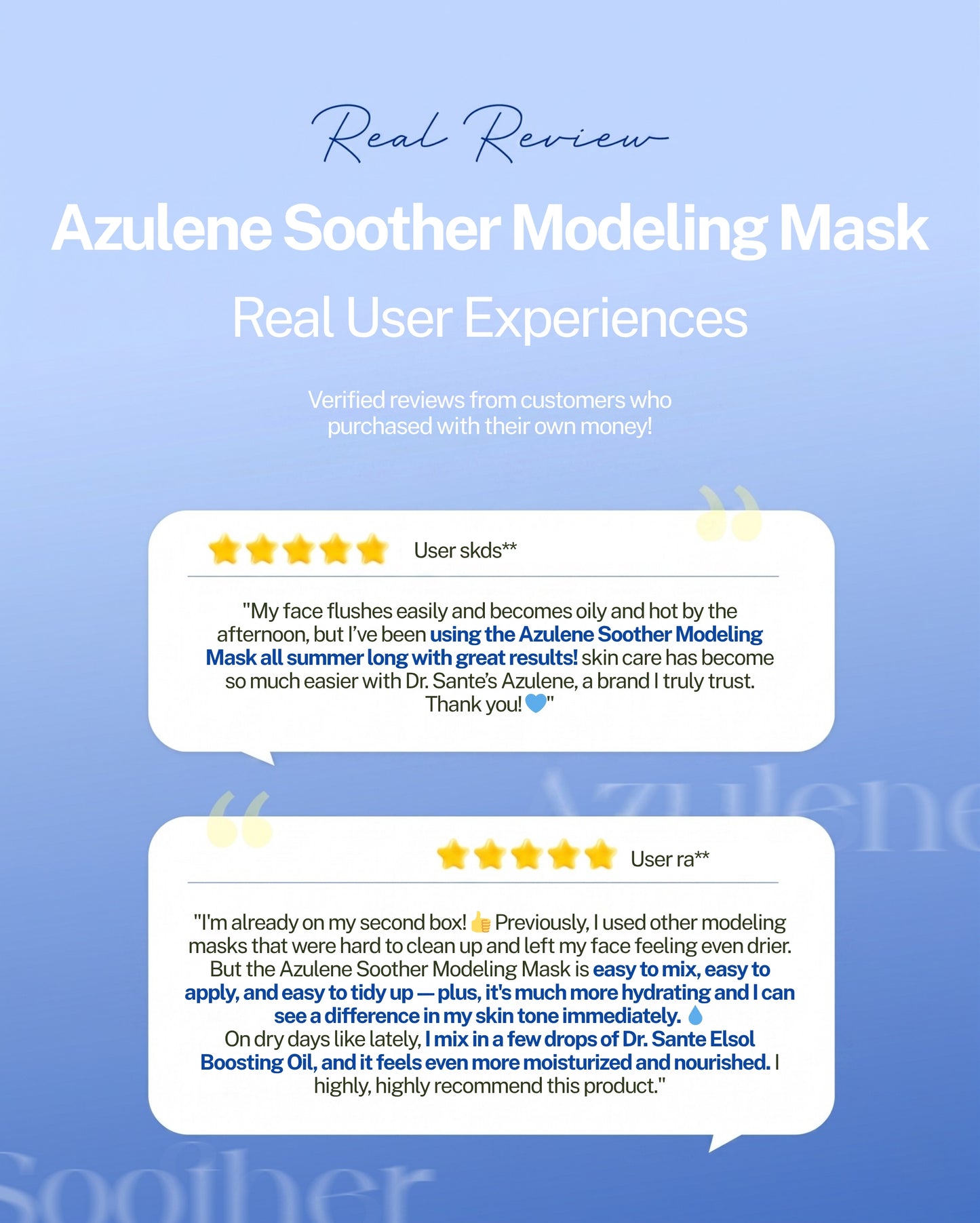 Dr. Sante Azulene Modeling Mask 10 Treatments