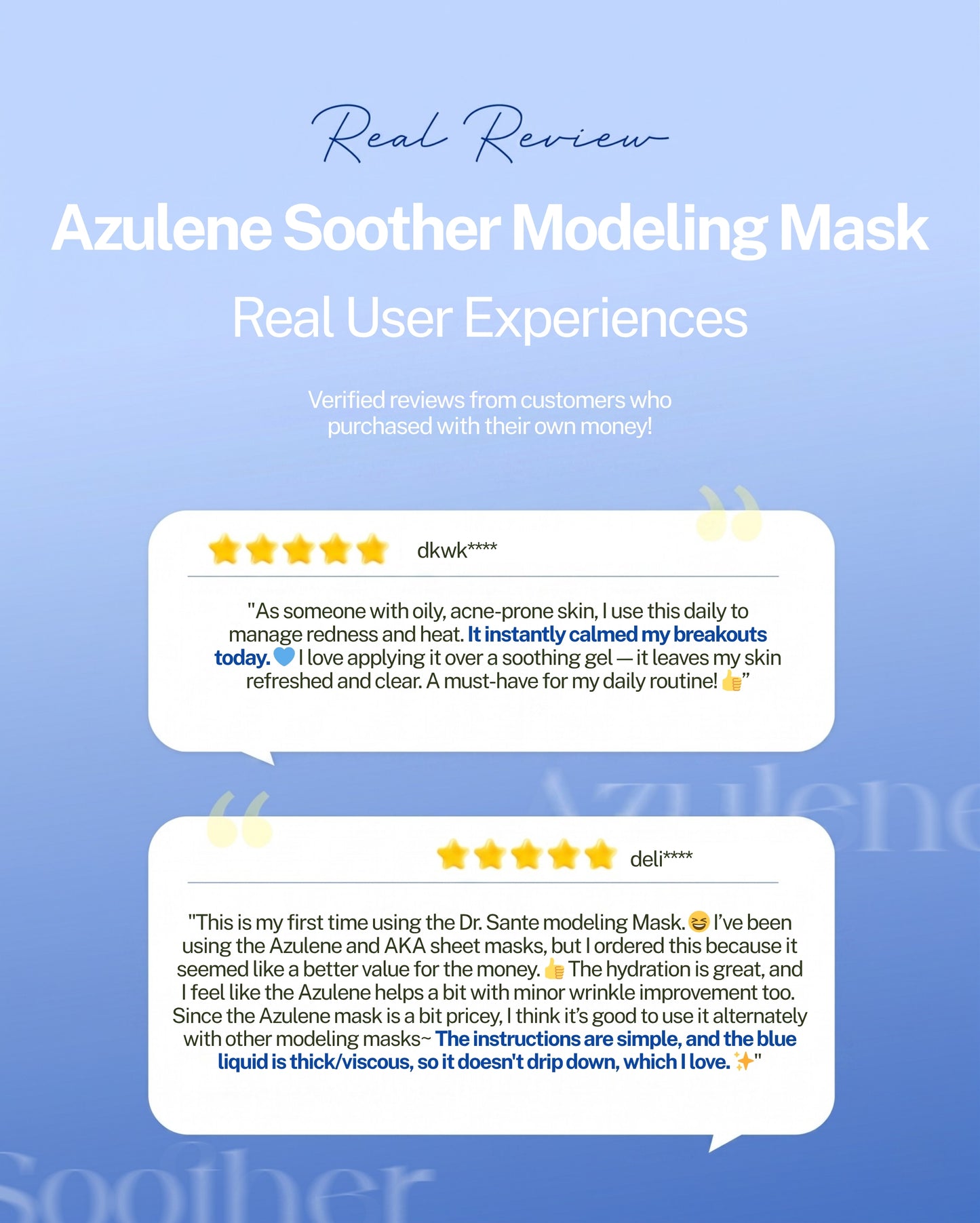Dr. Sante Azulene Modeling Mask 10 Treatments