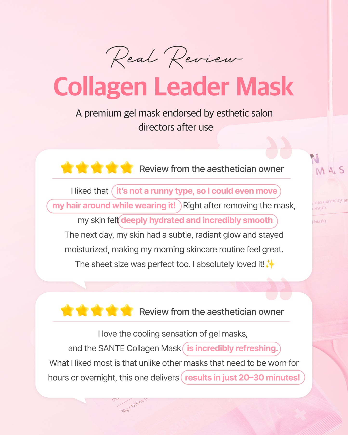 Dr. Sante Collagen Leader Mask 30g × 10 Sheets