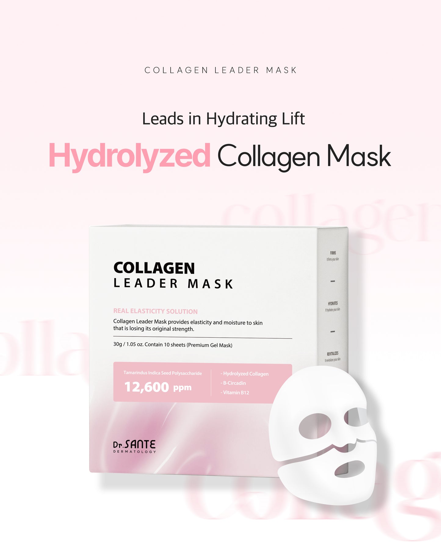 Dr. Sante Collagen Leader Mask 30g × 10 Sheets