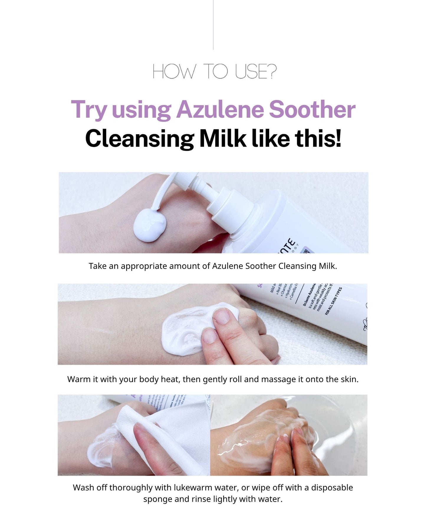 Dr. Sante Azulene Soother Cleansing Milk 200ml/500ml