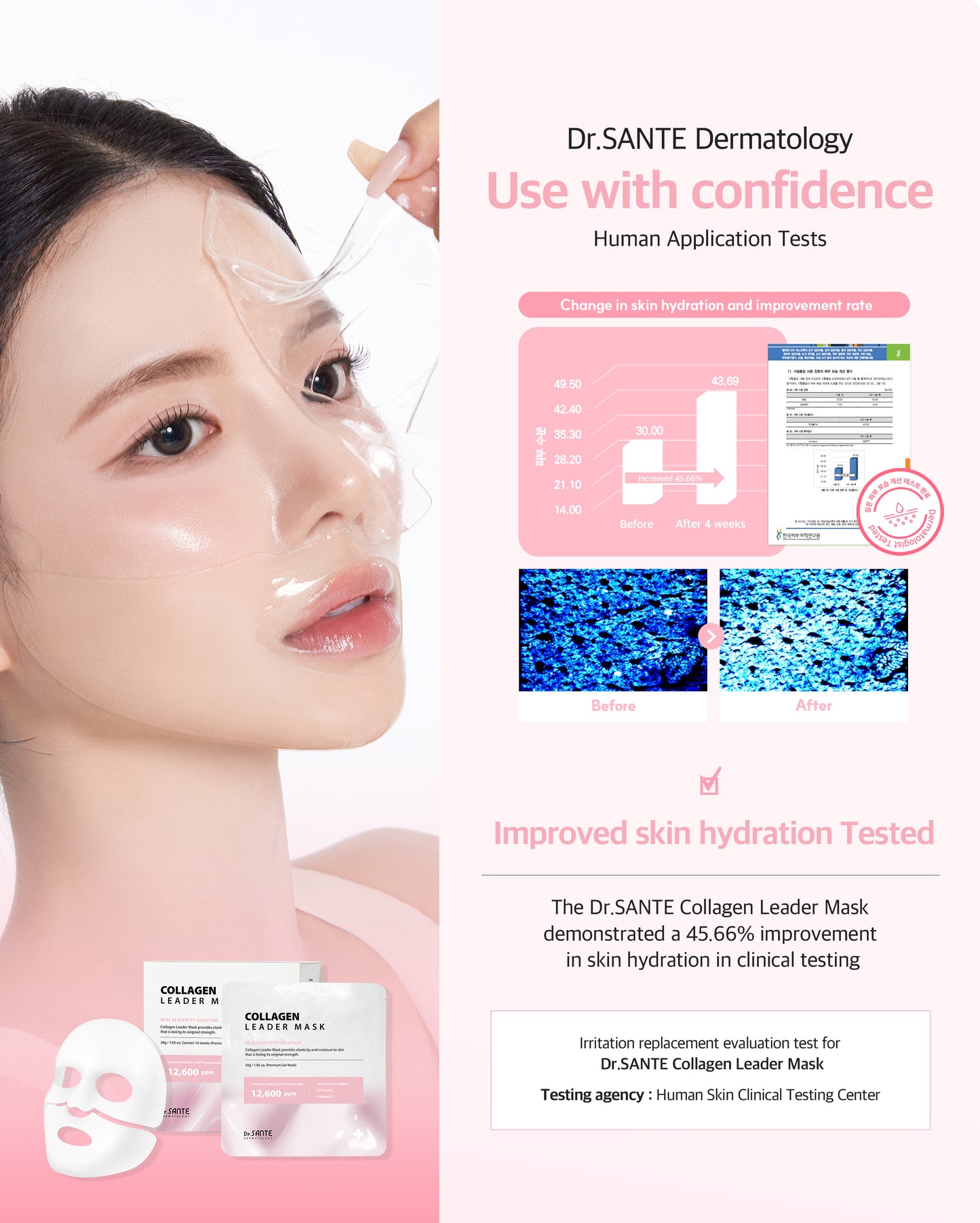 Dr. Sante Collagen Leader Mask 30g × 10 Sheets