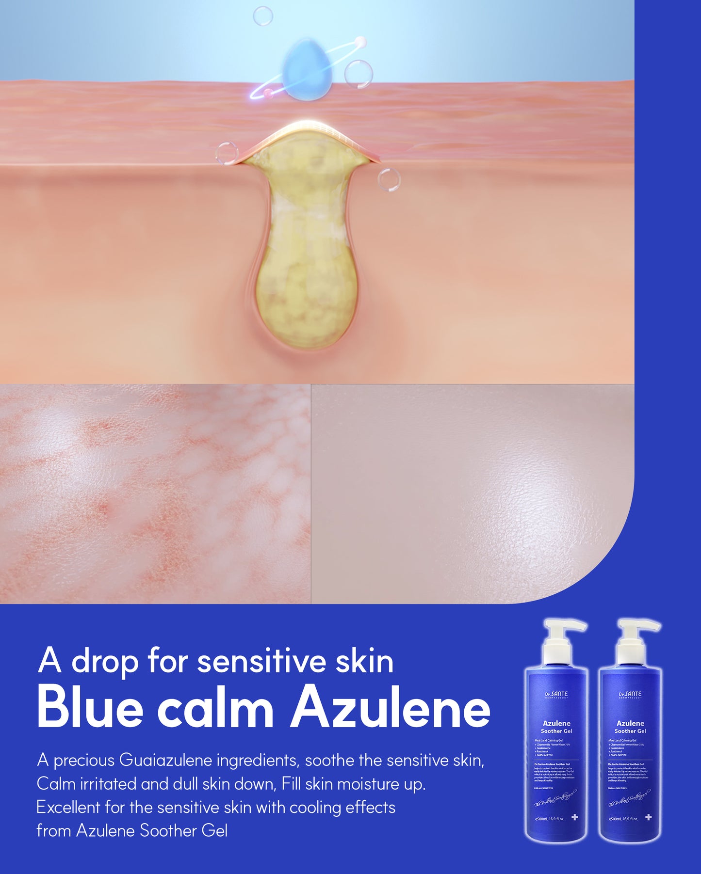 Dr. Sante Azulene Soother Gel 5ml*20sticks / 200ml / 500ml
