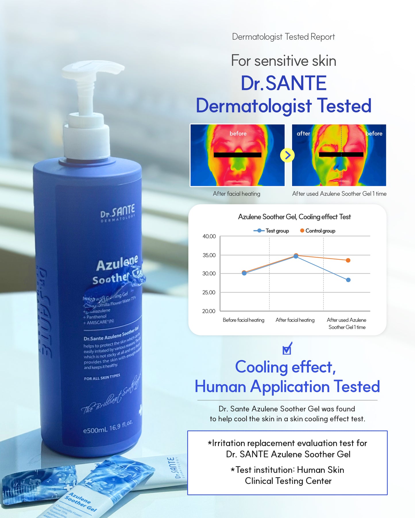 Dr. Sante Azulene Soother Gel 5ml*20sticks / 200ml / 500ml