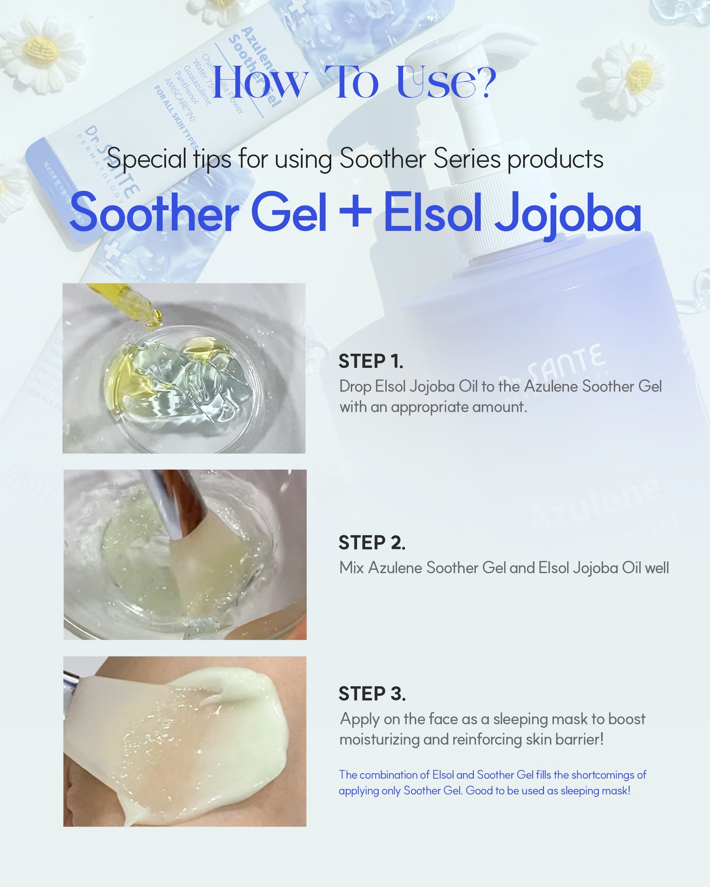 Dr. Sante Azulene Soother Gel 5ml*20sticks / 200ml / 500ml