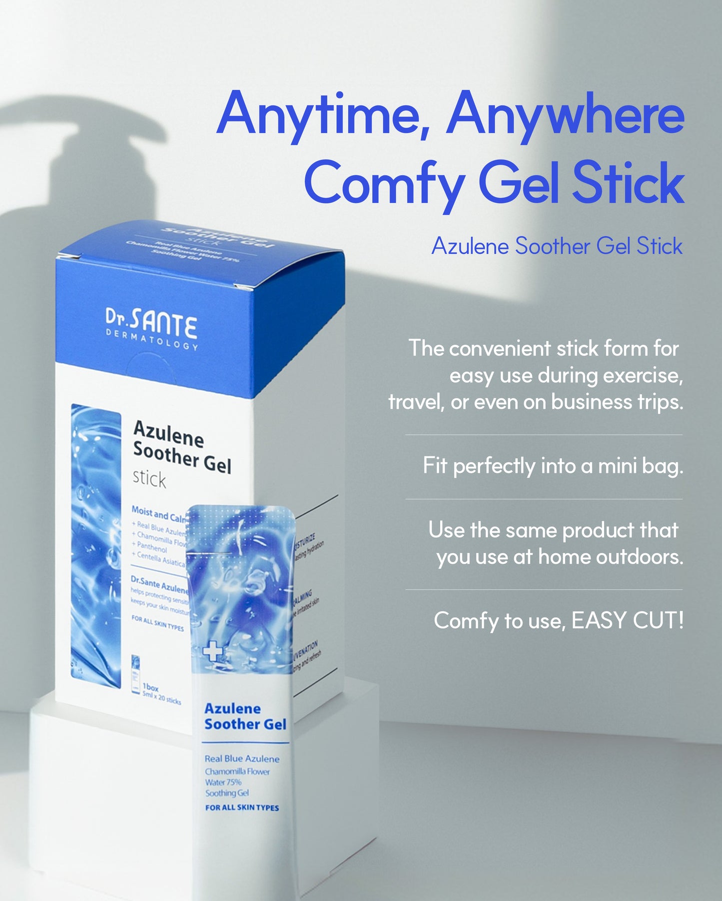 Dr. Sante Azulene Soother Gel 5ml*20sticks / 200ml / 500ml