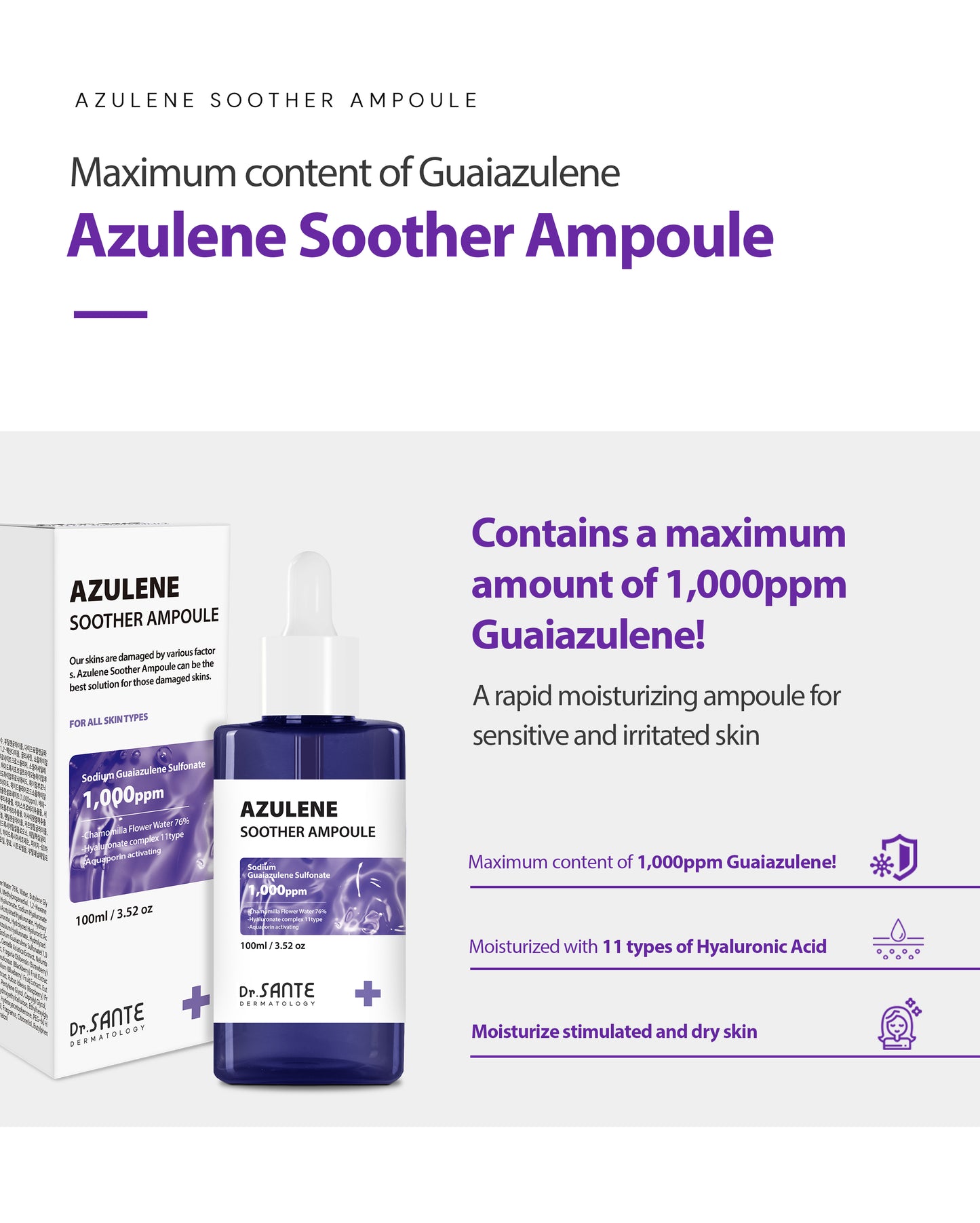 Dr.Sante Azulene Soother Ampoule 50ml / 100ml