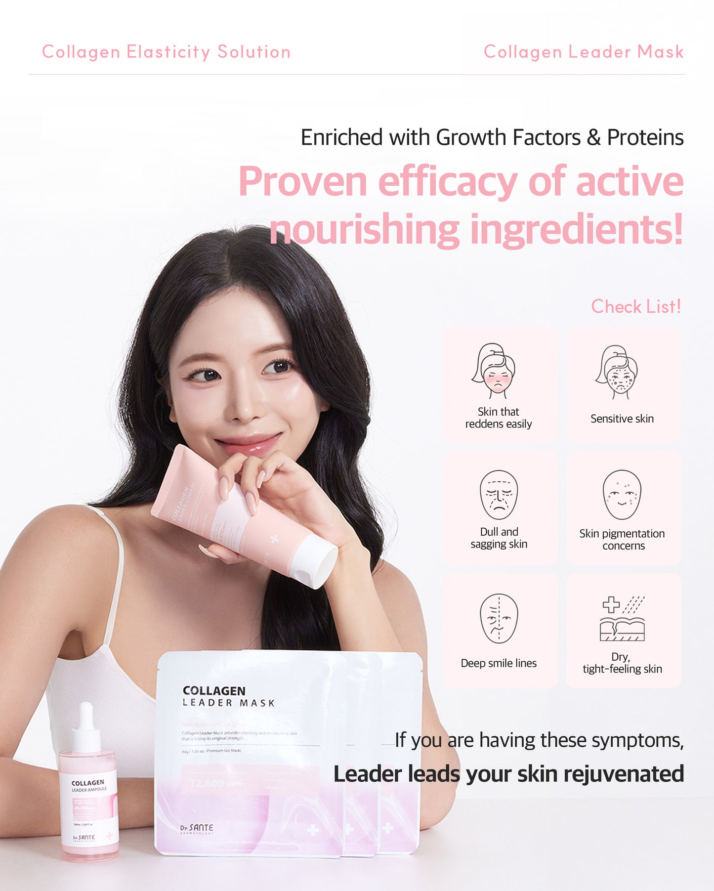 Dr. Sante Collagen Leader Mask 30g × 10 Sheets