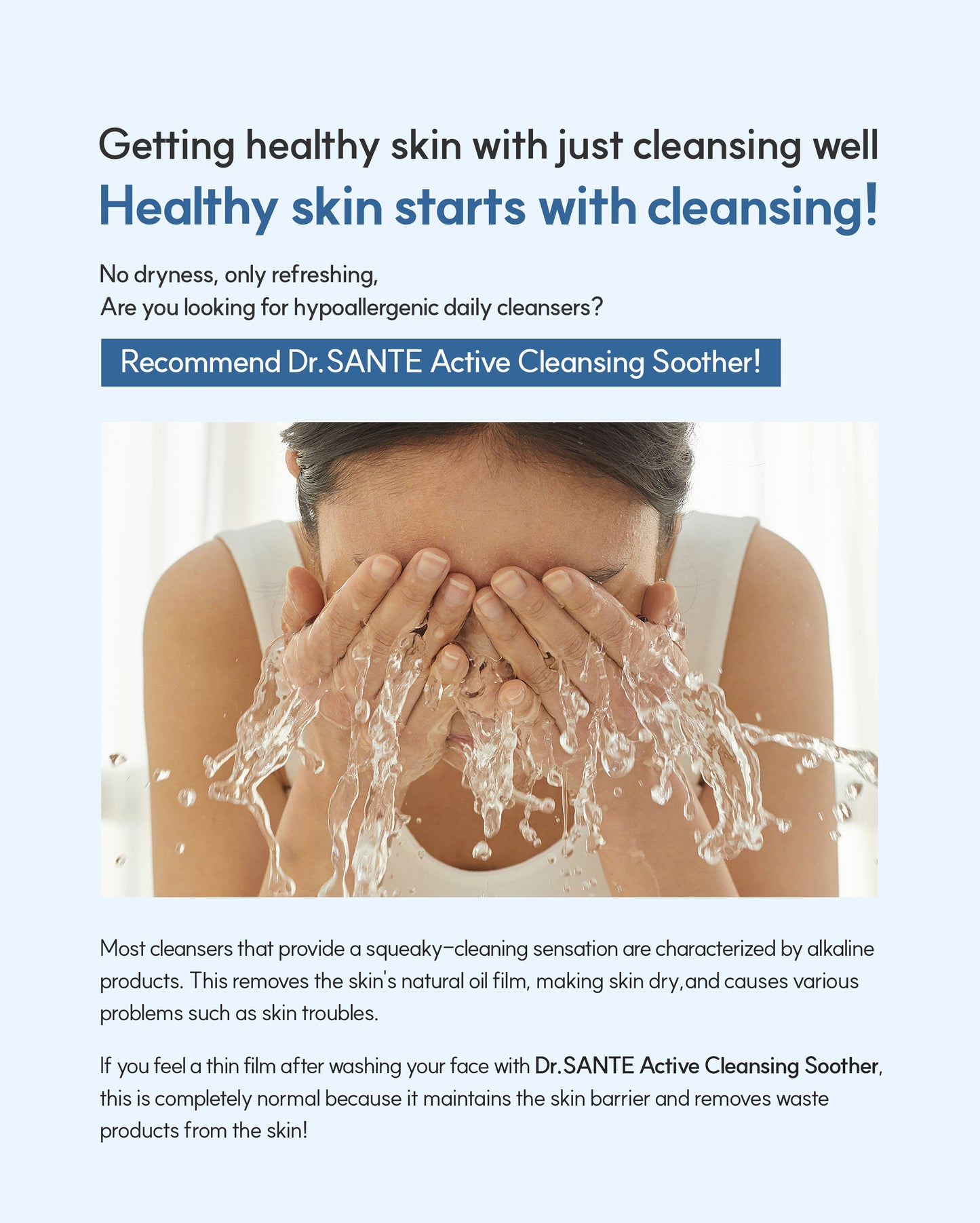 Dr.Sante Active Cleansing Soother 200ml / 500ml