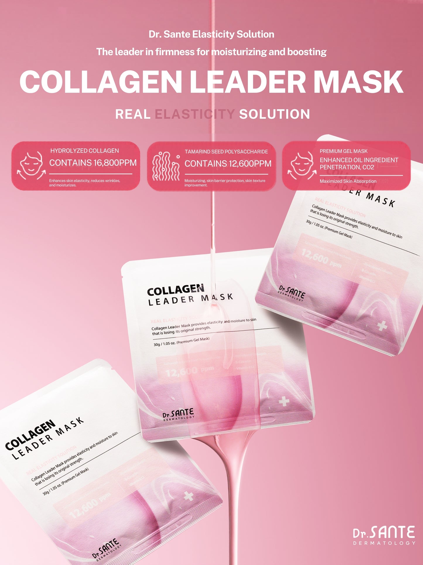 Dr. Sante Collagen Leader Mask 30g × 10 Sheets