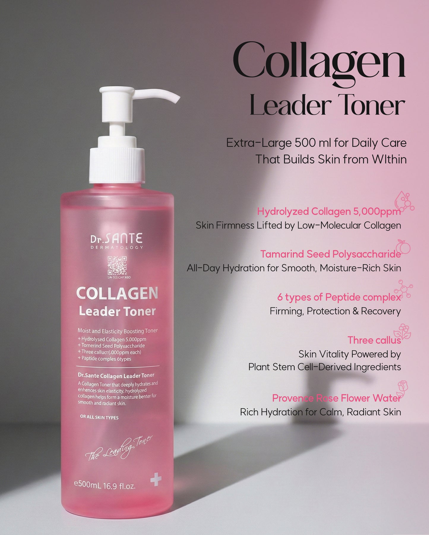 Dr. Sante Collagen Leader Toner 200ml / 500ml