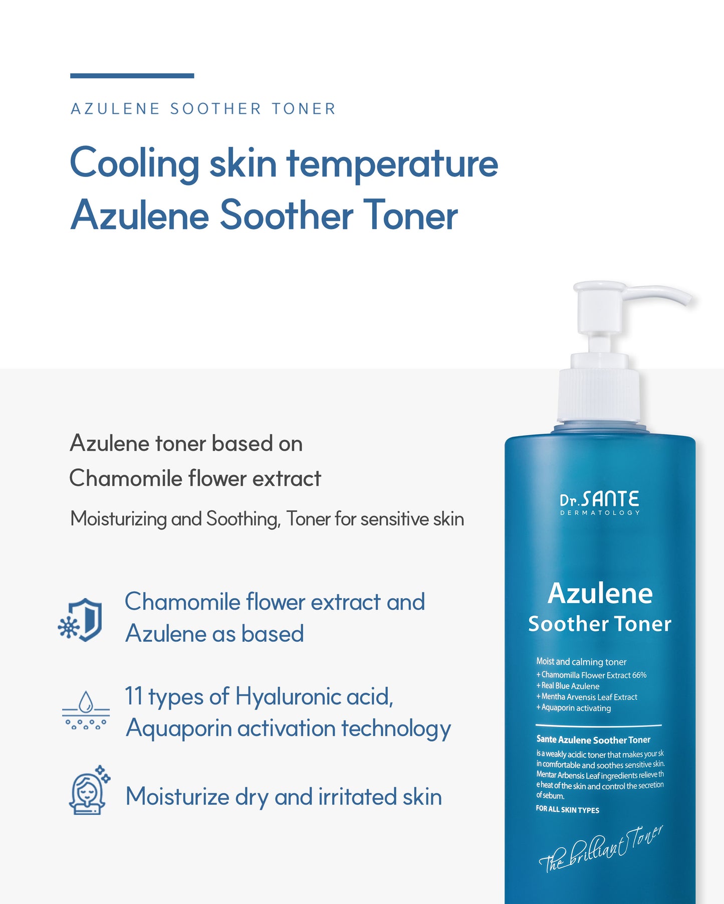 Dr. Sante Azulene Soother Toner 200ml / 500ml