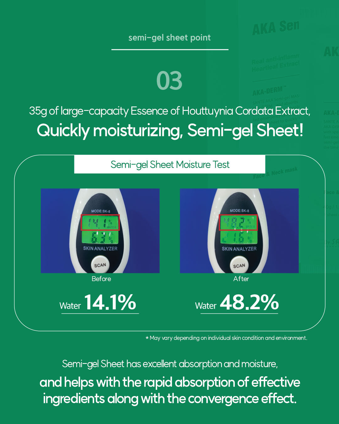Dr. Sante AKA Semi-Gel Mask 40g × 5 Sheets