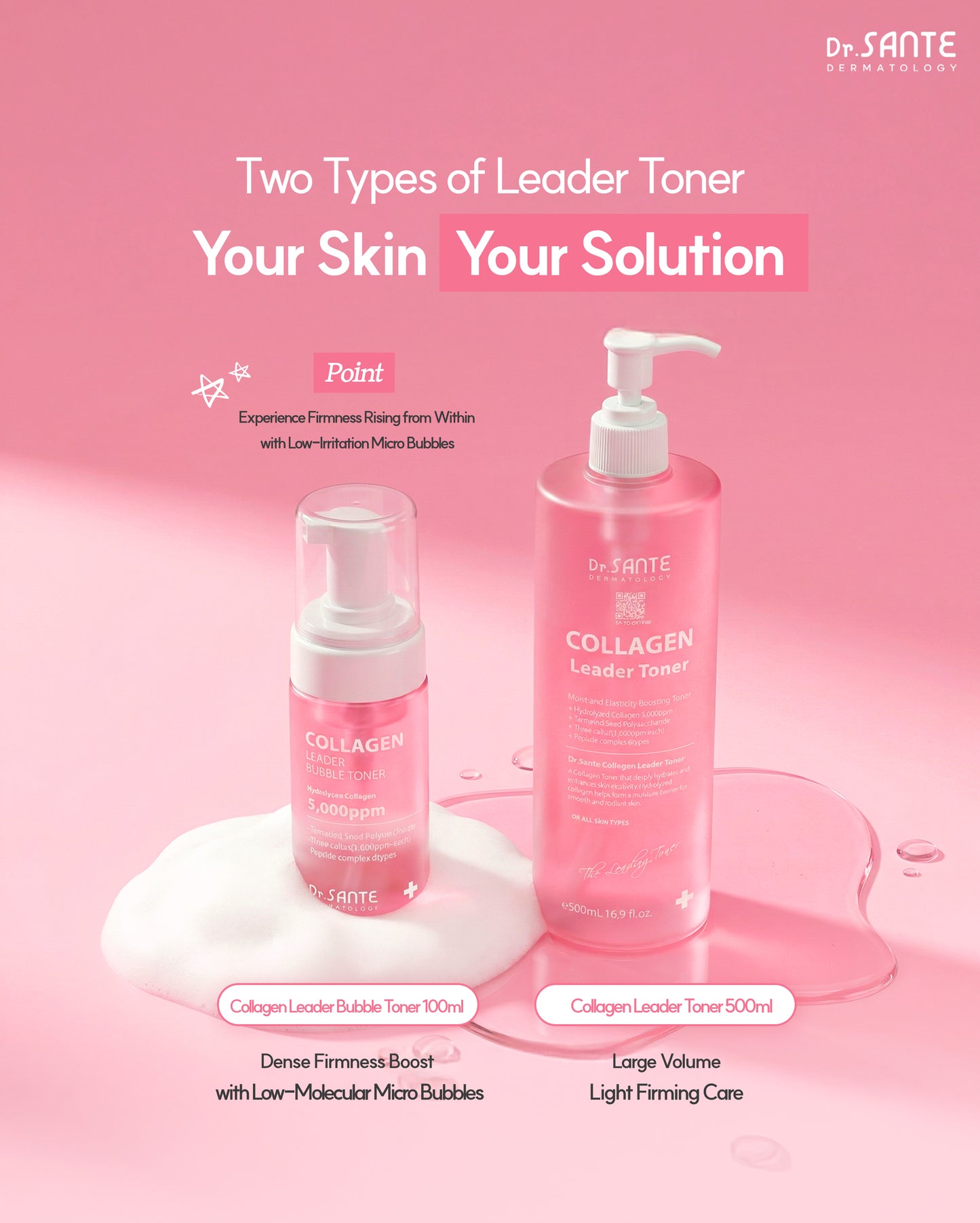 Dr. Sante Collagen Leader Toner 200ml / 500ml
