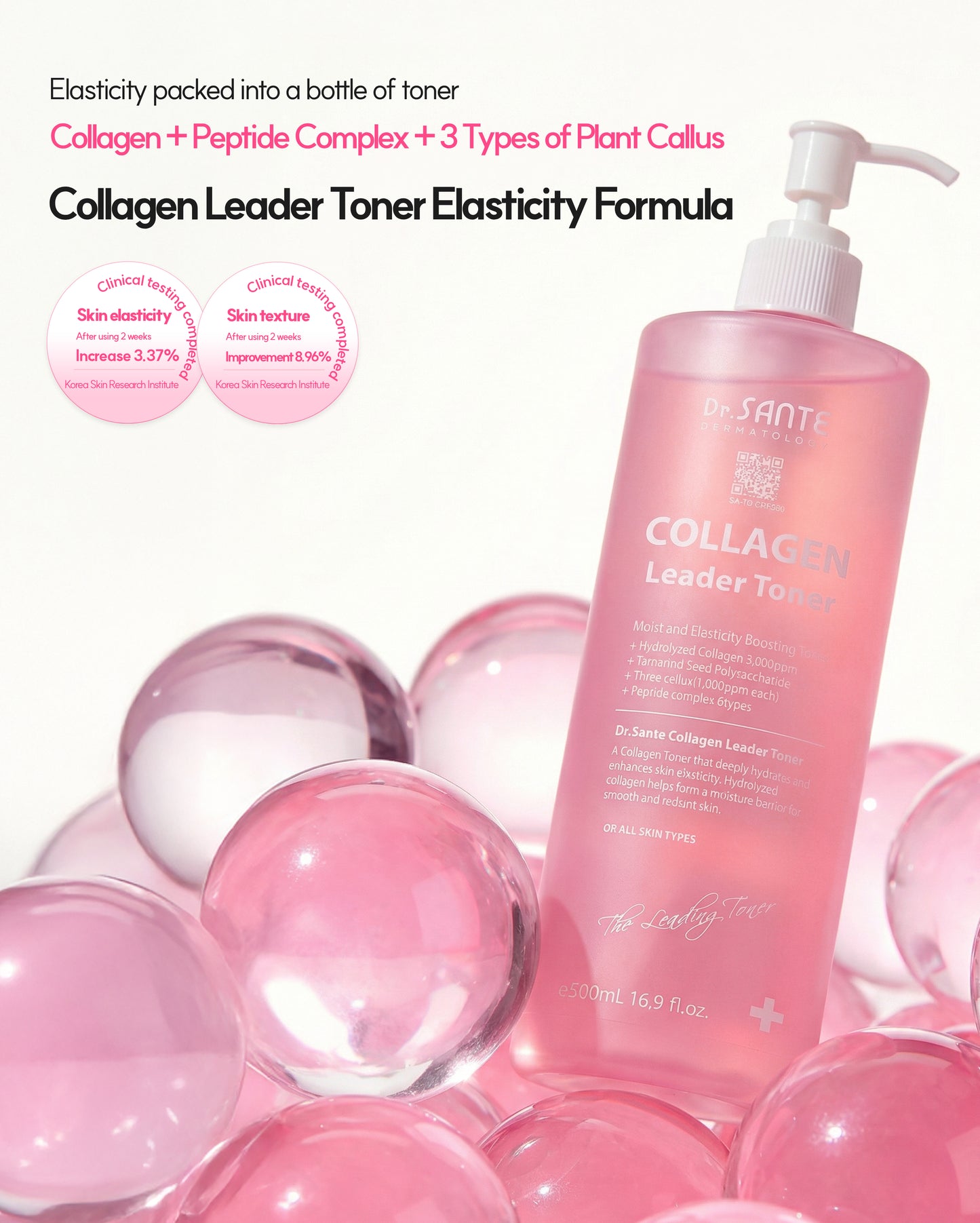 Dr. Sante Collagen Leader Toner 200ml / 500ml (6.76oz / 16.9oz)