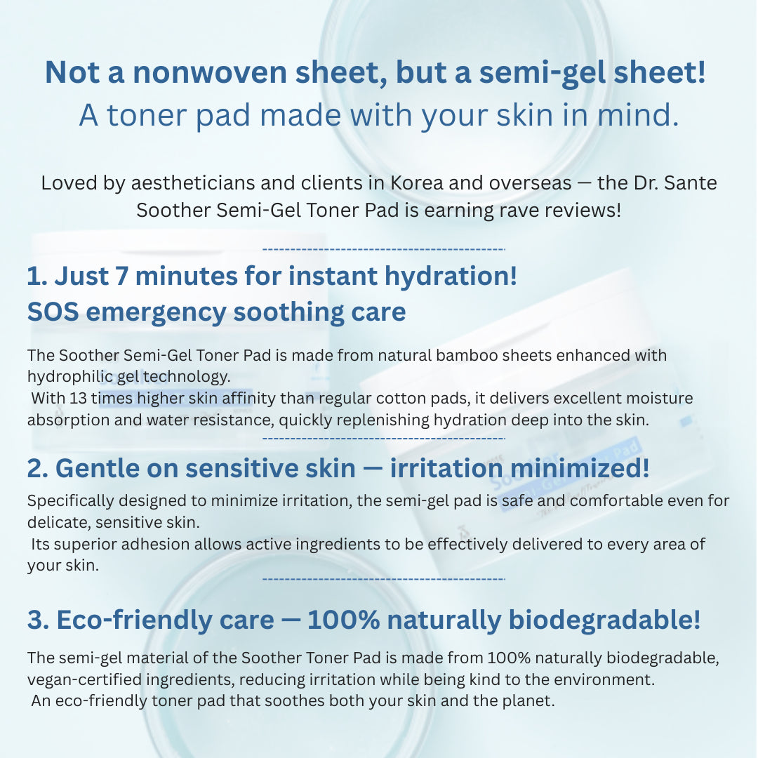 Dr.Sante Soother Semi-Gel Toner Pad 80Pads