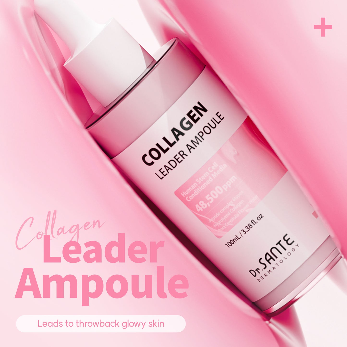 Dr. Sante Collagen Leader Ampoule 100ml (3.38oz)

Elasticity &amp; Revitalizing Ampoule for Dry, Weak &amp; Aging Skin

A concentrated elasticity ampoule formulated with 48,500 ppm Human Adipose-Derived Stem Cell Conditioned Media to help restore weakened skin vitality, improve elasticity, and deeply hydrate tired-looking skin.

Infused with 6 types of peptides, Hydrolyzed Collagen, and Provence Rose Flower Water, this nourishing ampoule helps support skin renewal while improving the appearance of firmness,