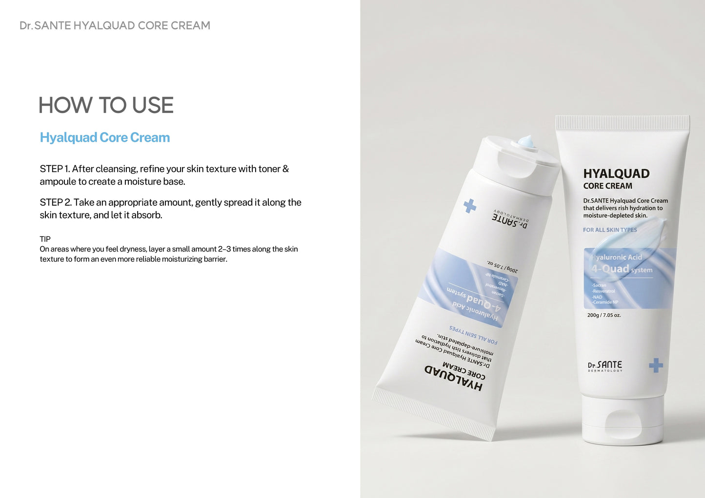 Dr. Sante Hyalquad Core Cream 200g (7.05oz)