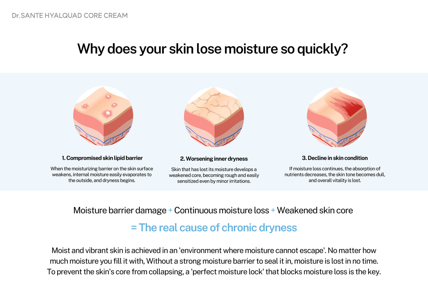 Dr. Sante Hyalquad Core Cream 200g (7.05oz)